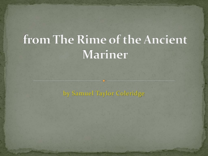 The Rime of the Ancient Mariner by Samuel Taylor Coleridge Explained