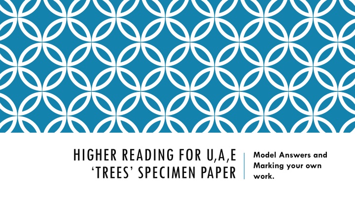 Higher Reading for UAE Trees Specimen Paper Model Answers