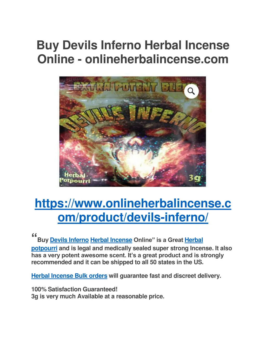 buy devils inferno herbal incense online n.