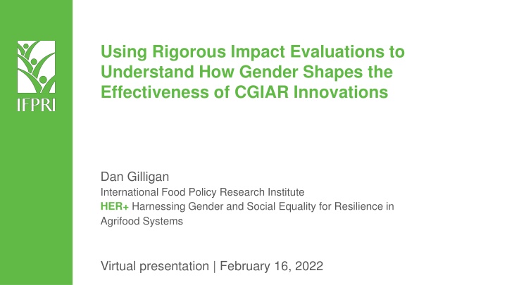 Gender Impacts on CGIAR Innovations: Insights from Rigorous Evaluations