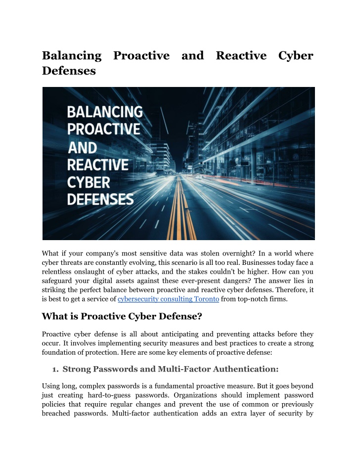 balancing defenses n.w