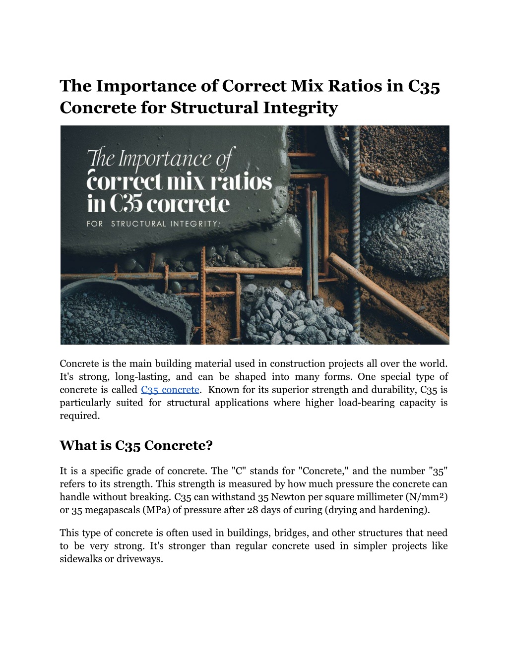 the importance of correct mix ratios l.w