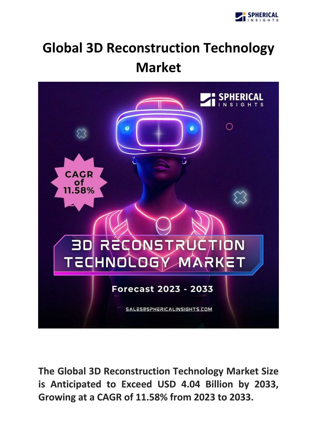 global 3d reconstruction technology market l.w