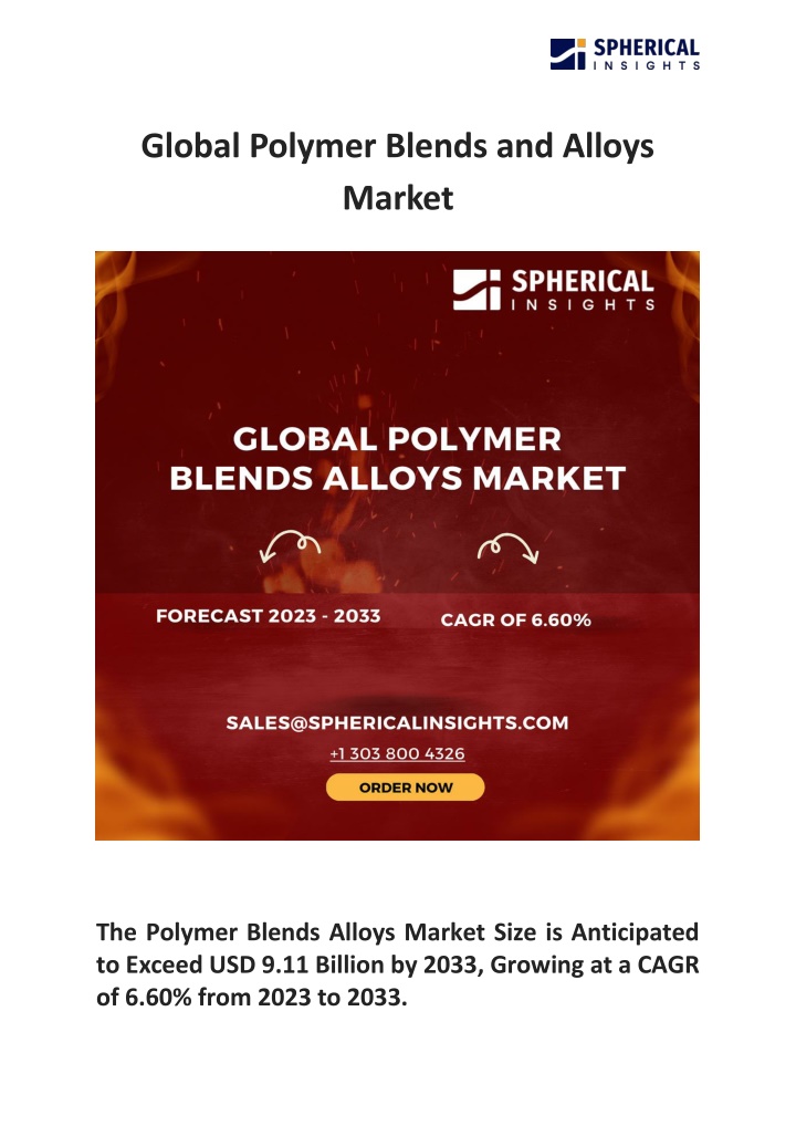 global polymer blends and alloys market n.w