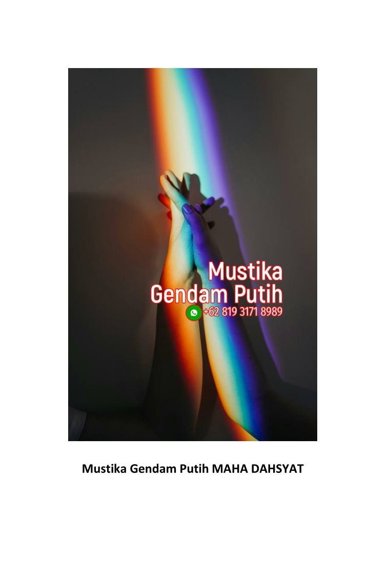 mustika gendam putih maha dahsyat n.w