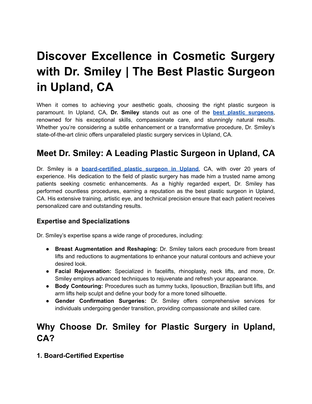 discover excellence in cosmetic surgery with l.w