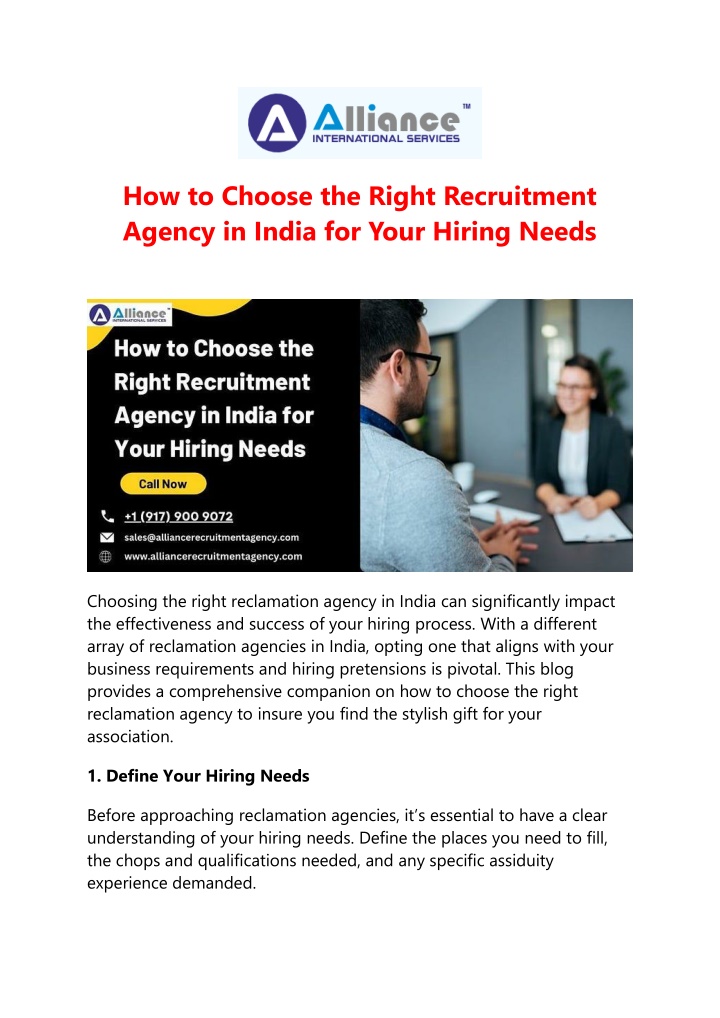 how to choose the right recruitment agency n.w