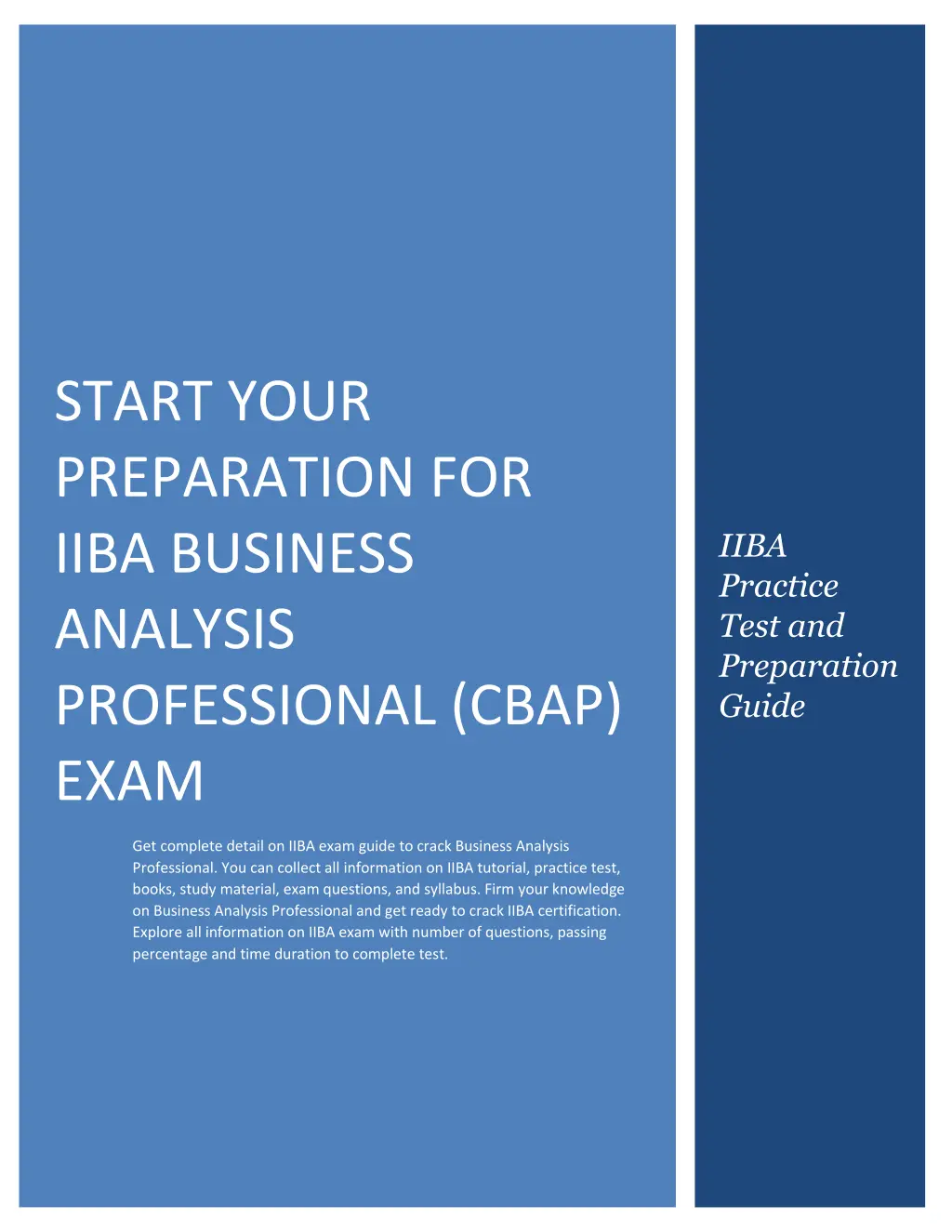 start your preparation for iiba business analysis n.