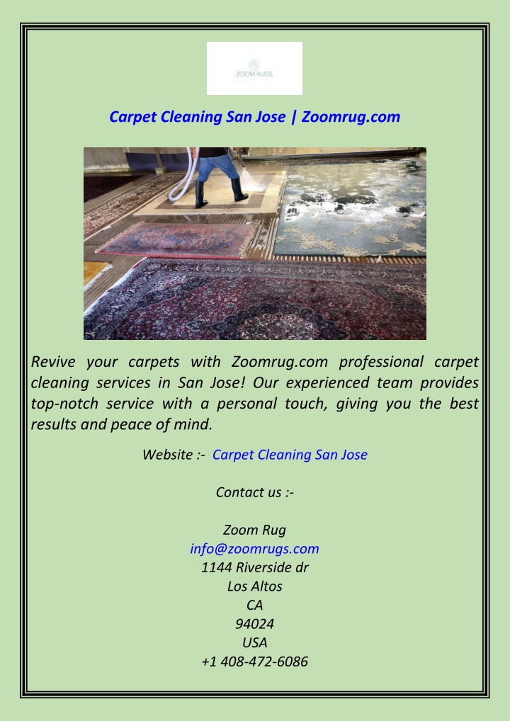 carpet cleaning san jose zoomrug com n.w