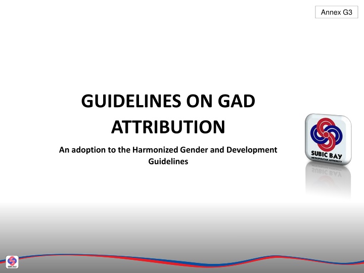 Guidelines on Gender and Development (GAD) Attribution