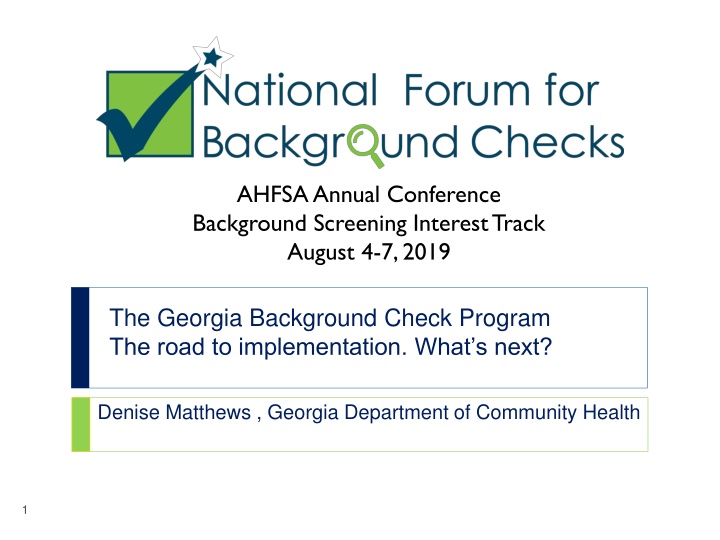 Georgia Long-Term Care Background Check Program Overview
