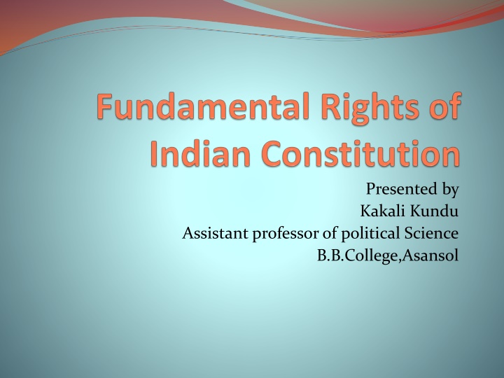 Fundamental Rights in the Indian Constitution