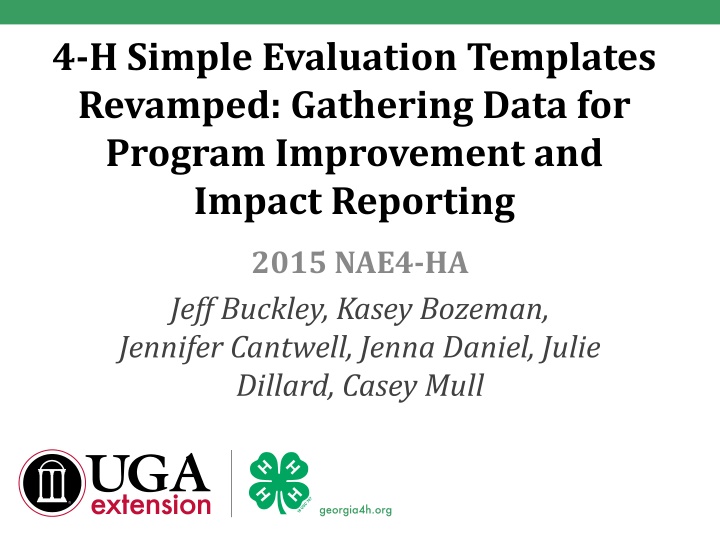 Enhancing 4-H Program Impact Through Evaluation Methods