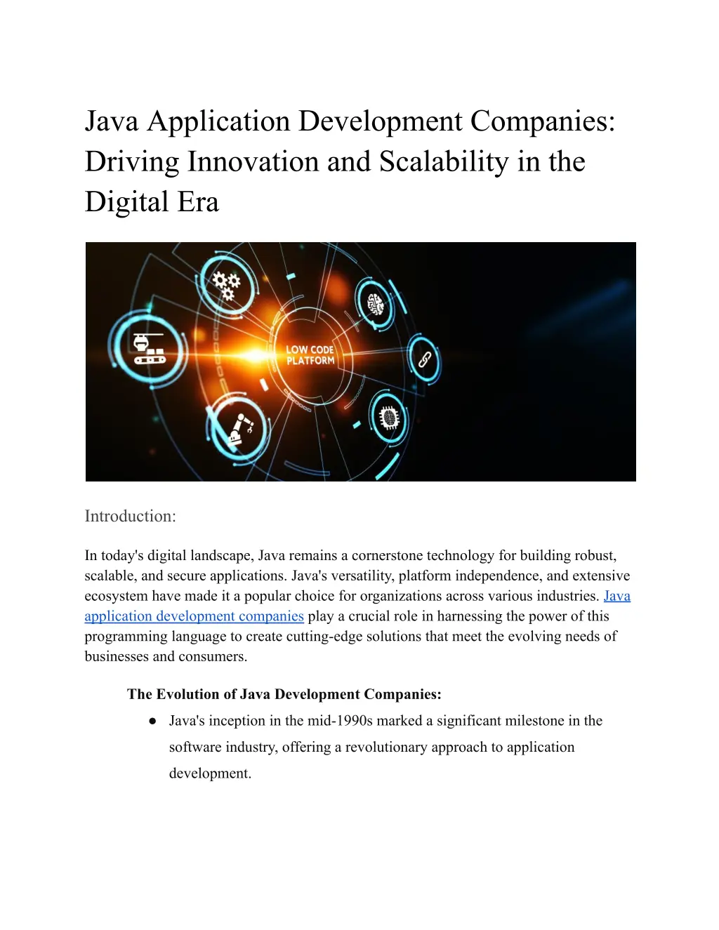 java application development companies driving n.