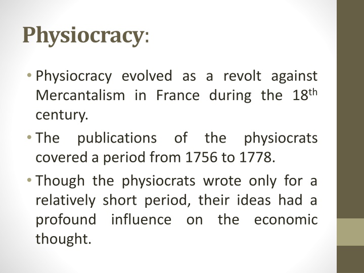 The Rise of Physiocracy in 18th Century France