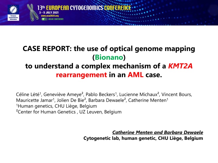 Complex KMT2A Rearrangement in AML with Optical Genome Mapping