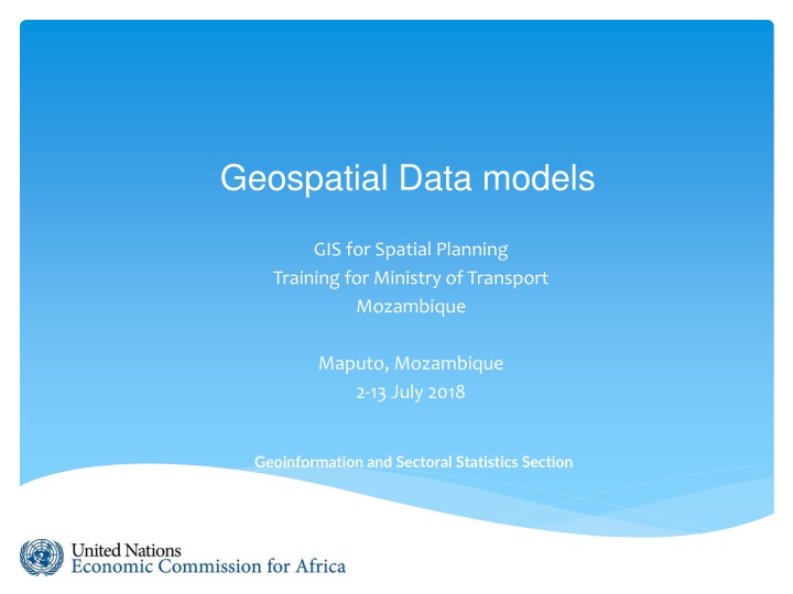 GIS Data Models for Spatial Planning Training in Maputo, Mozambique