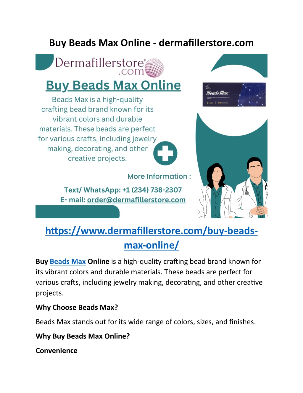 buy beads max online dermafillerstore com l.w