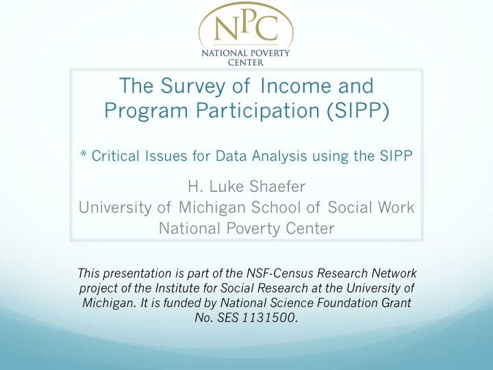 Analyzing Data Complexity in the Survey of Income and Program Participation (SIPP)
