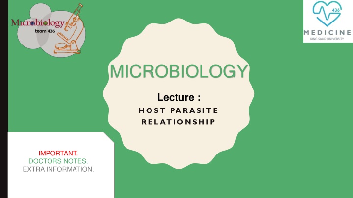 Host-Parasite Relationship in Microbiology