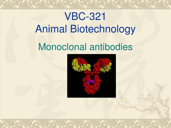 Monoclonal Antibodies in Animal Biotechnology