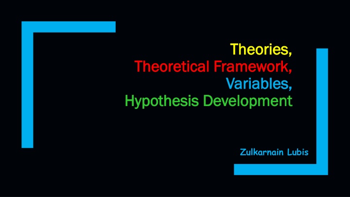 Theories and Concepts in Research