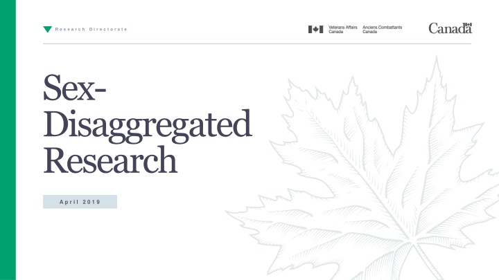 Demographics and Trends in Canadian Military Veterans