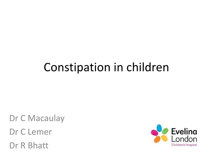 Managing Constipation in Children