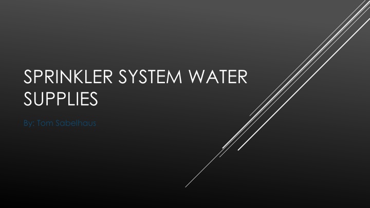 Essential Information on Sprinkler System Water Supplies and Hydraulic Requirements