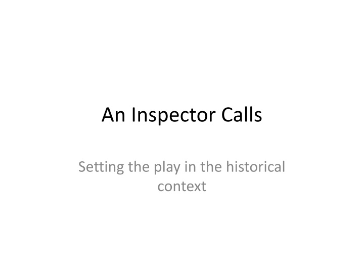 Historical Context of 