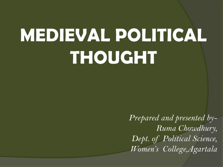 Medieval Political Thought: Key Thinkers and Concepts