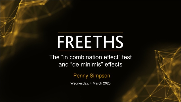 The In-Combination Effect Test and De Minimis Effects in Environmental Assessments