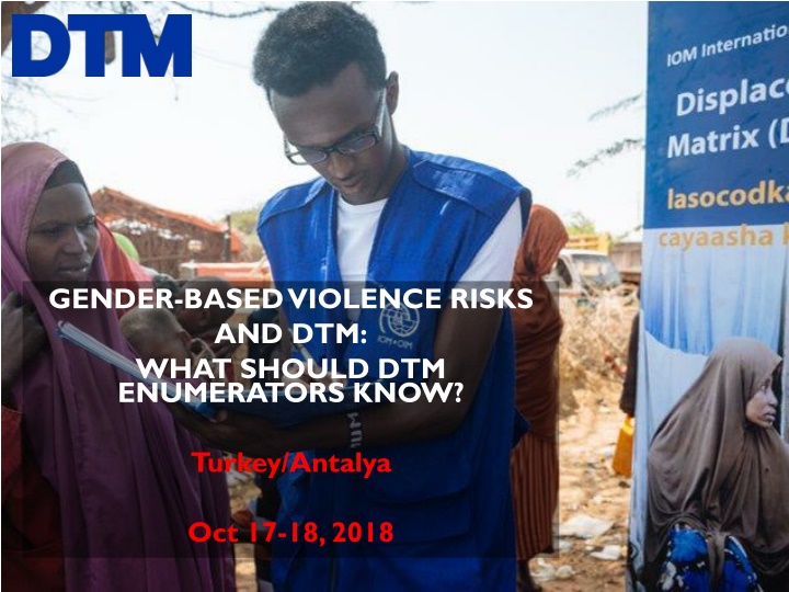 Gender-Based Violence Risks and DTM Enumerators' Role