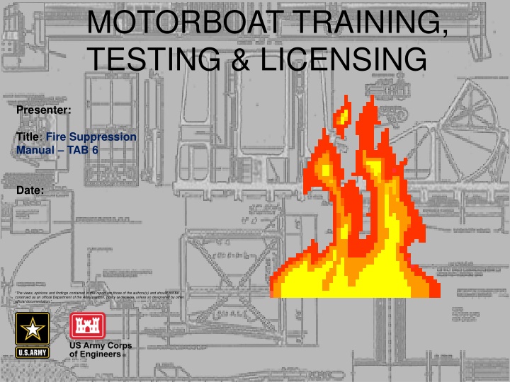 Fire Suppression Training Manual for Motorboat Licensing