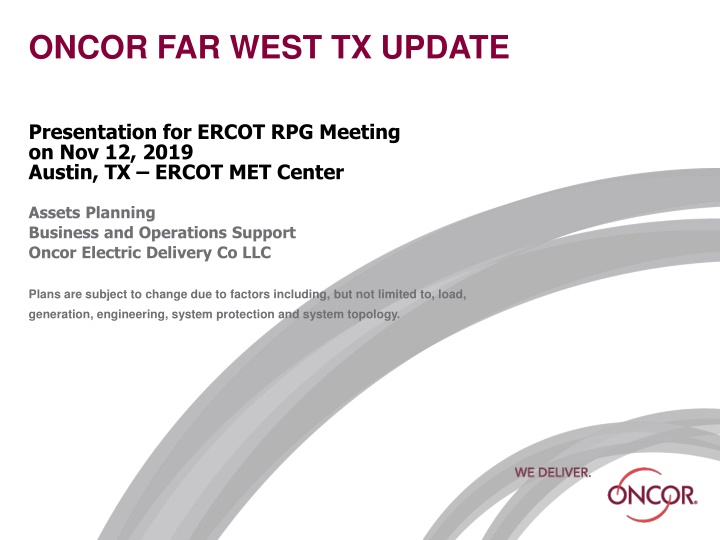 Oncor Far West TX Transmission Projects Overview
