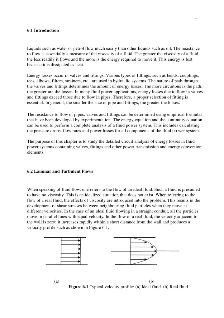 Energy Losses in Fluid Power Systems