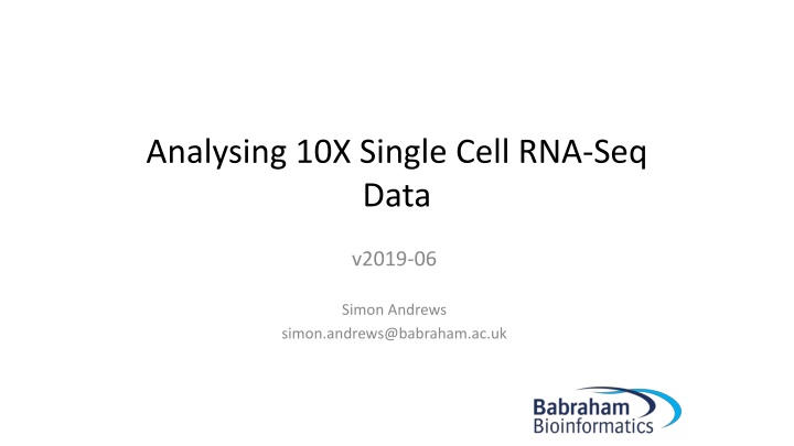 Analysing 10X Single-Cell RNA-Seq Data