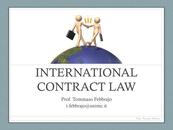 International Contract Law with Prof. Tommaso Febbrajo