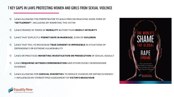 Critical Analysis of Key Gaps in Laws Protecting Women and Girls from Sexual Violence