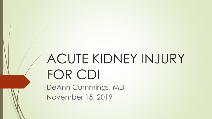 Acute Kidney Injury (AKI) Criteria and Case Scenarios