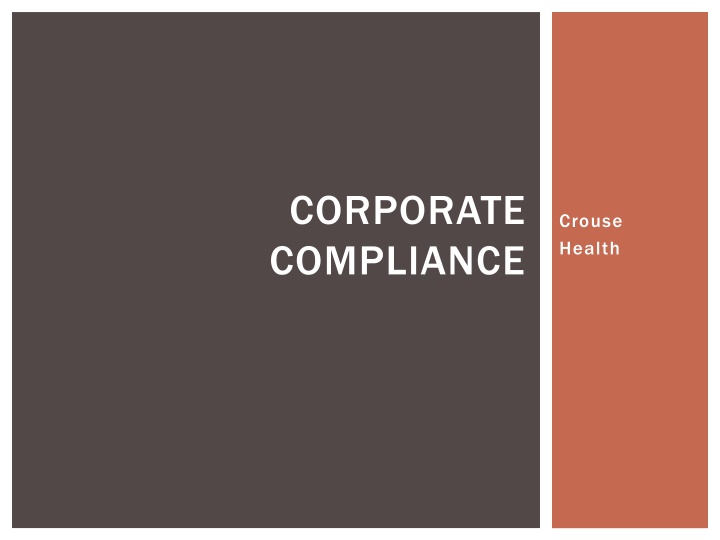 Effective Corporate Compliance Program Overview