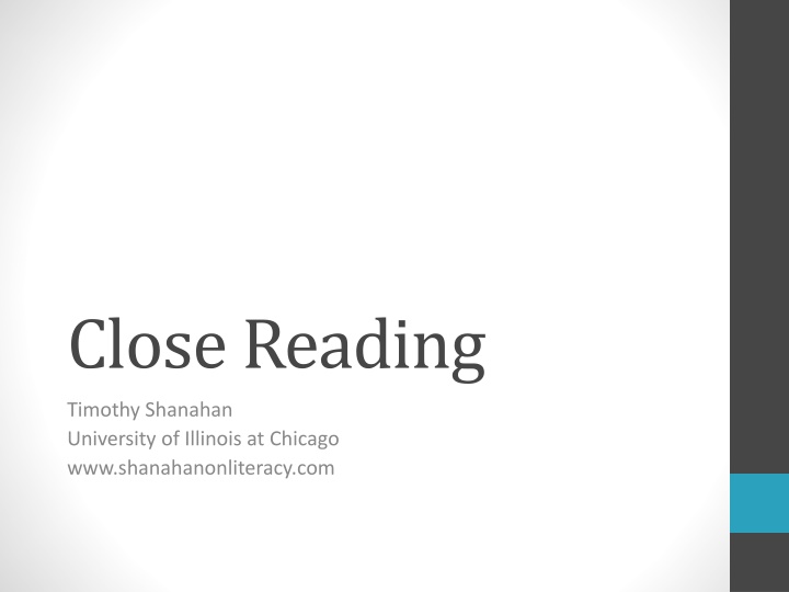 Close Reading: A Historical Perspective