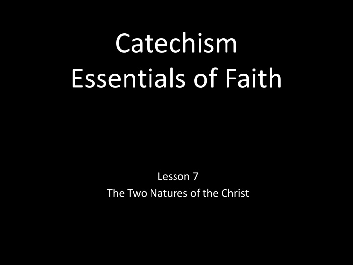 Two Natures of Jesus Christ in Christian Doctrine