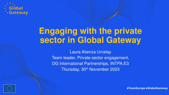 Engaging with the Private Sector in Global Gateway: Strategies and Opportunities