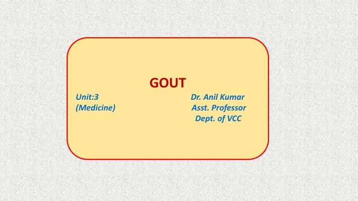 Gout in Birds: Clinical Findings and Management Approaches