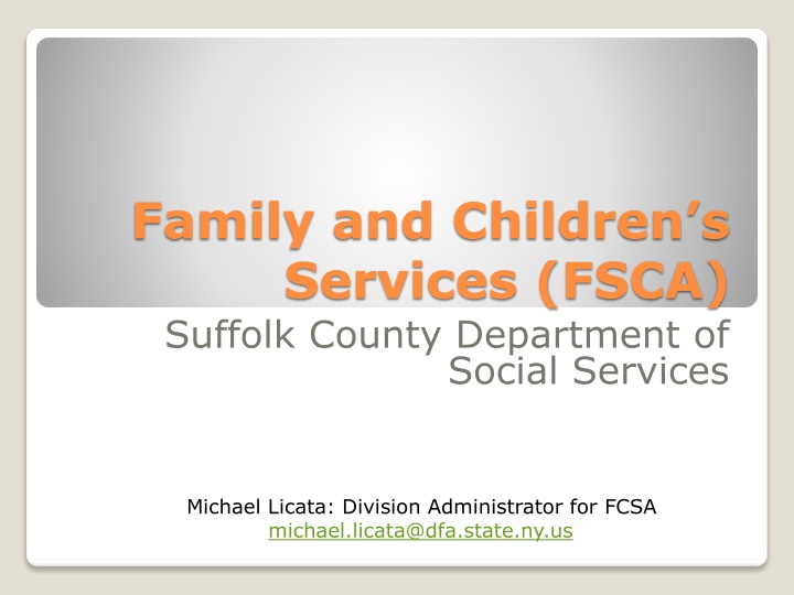 Family and Children Services in Suffolk County