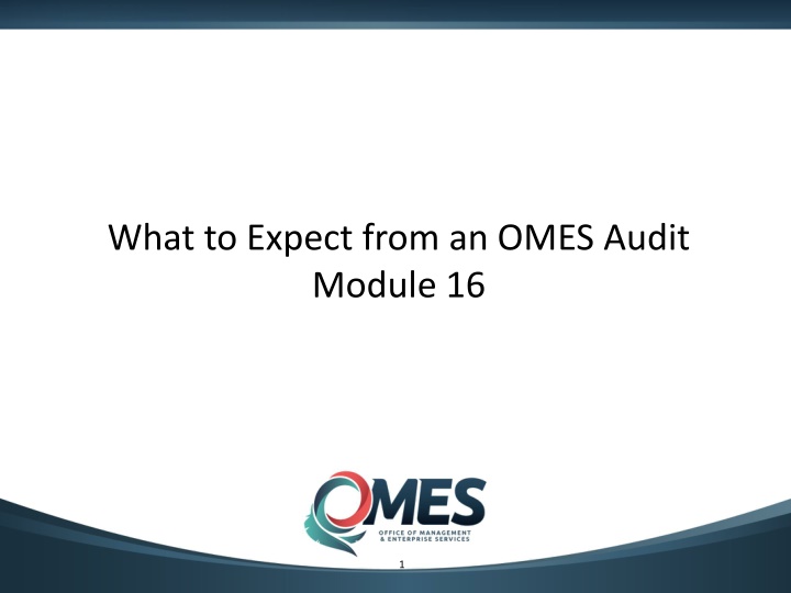 OMES Audit Module 16.1 Overview