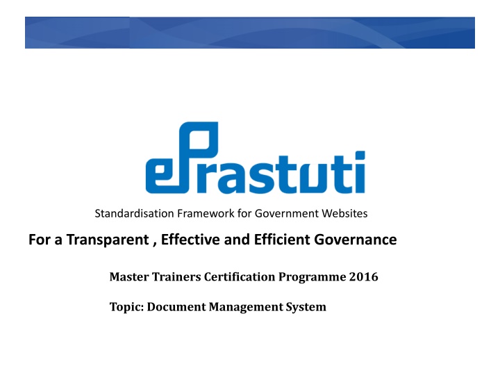 Effective Management of Government Documents for Transparent Governance