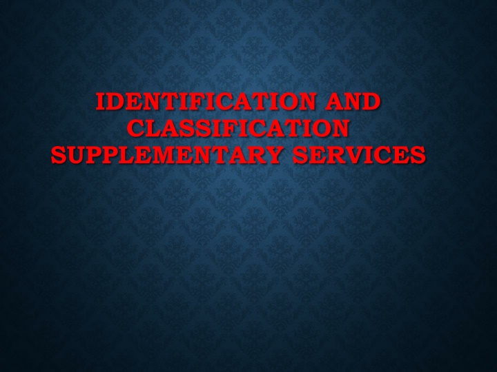 Supplementary Services in Service Management