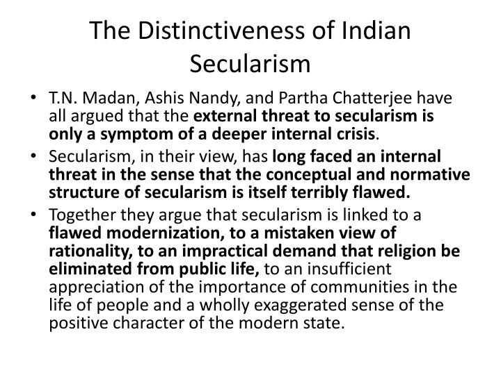 The Distinctiveness of Indian Secularism: A Critical Analysis